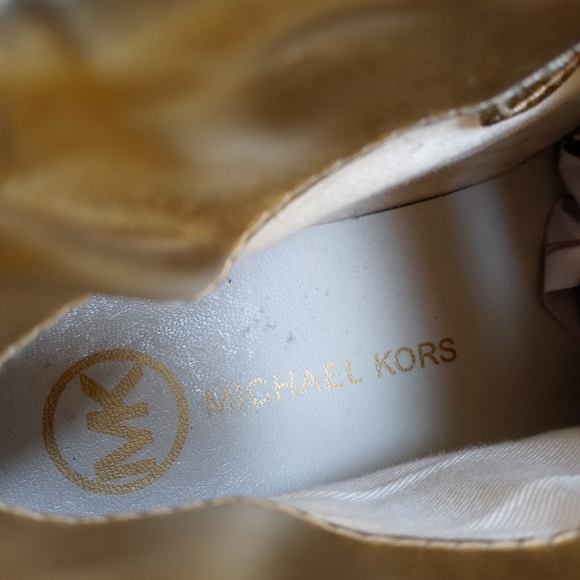 Michael Kors women's sz 9M high top sneaker boots. Perforated white leather and - Picture 6 of 11